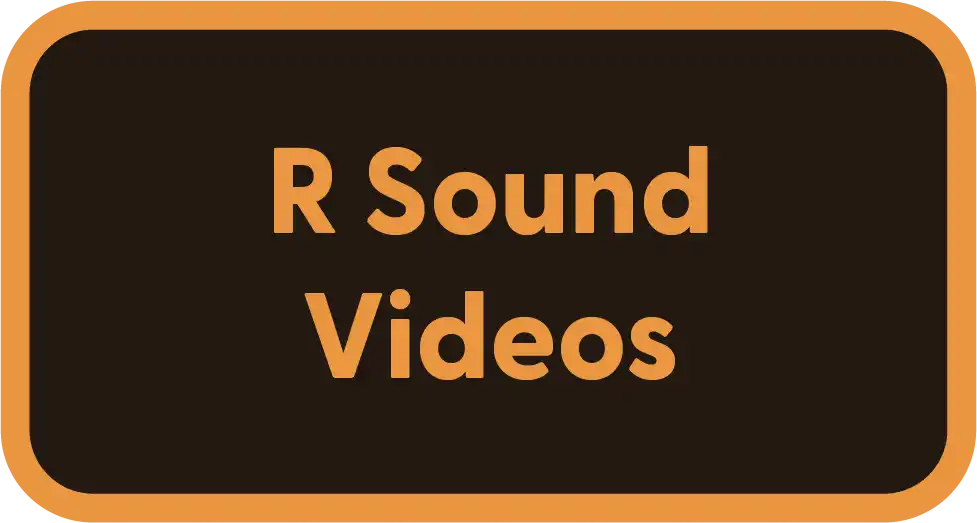 Orange-bordered rectangular button displaying ’R Sound Videos’ text in orange letters against a dark background.