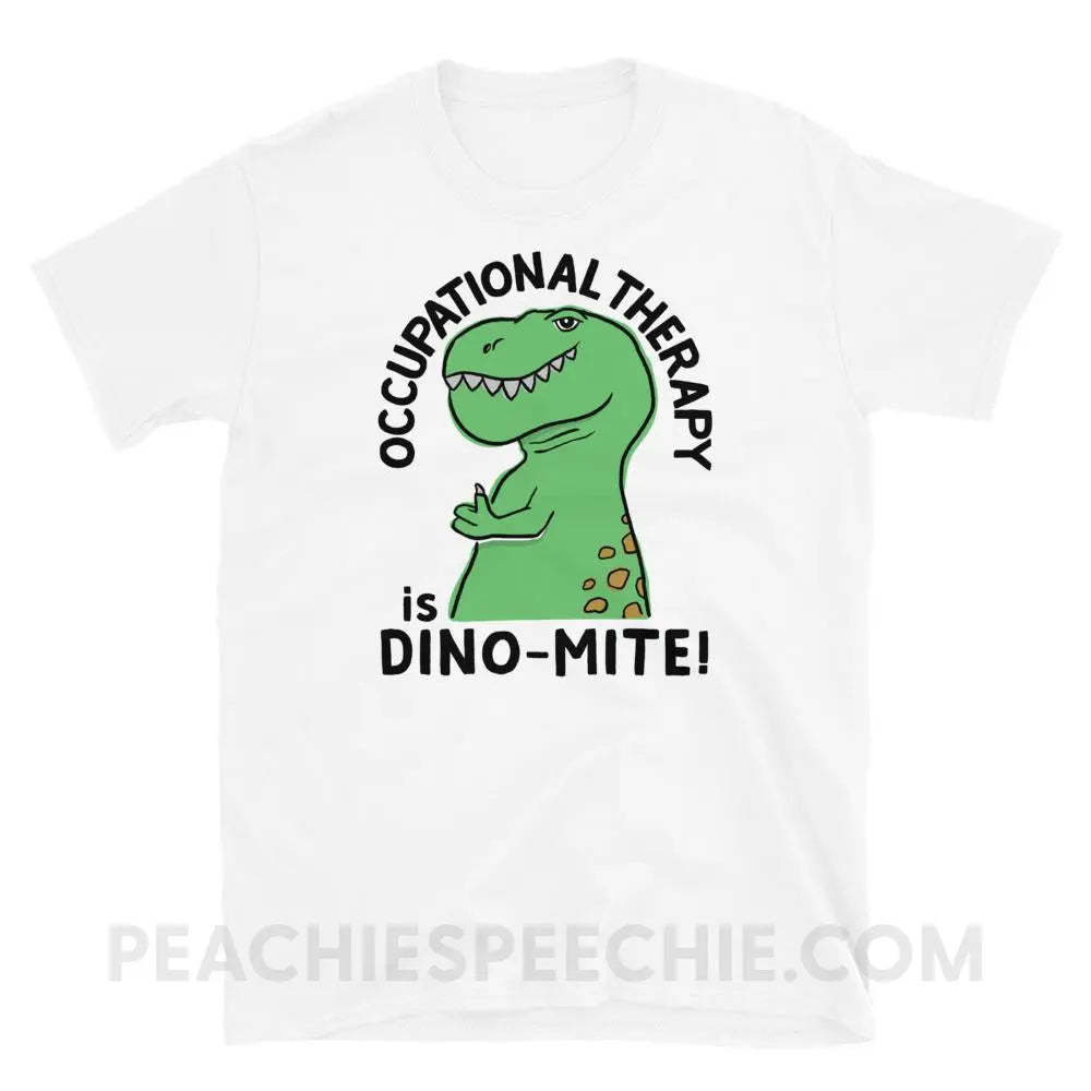 OT is Dino-Mite Classic Tee - White / S - T-Shirts & Tops peachiespeechie.com