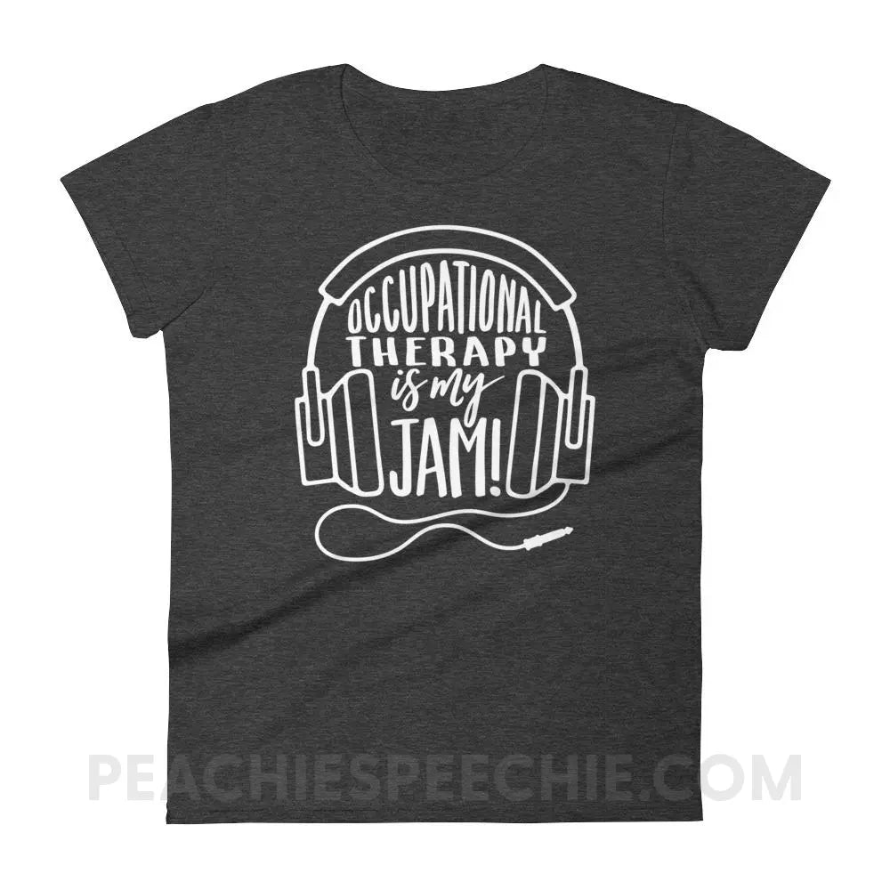 OT Jam Women’s Trendy Tee - Heather Dark Grey / S T-Shirts & Tops peachiespeechie.com