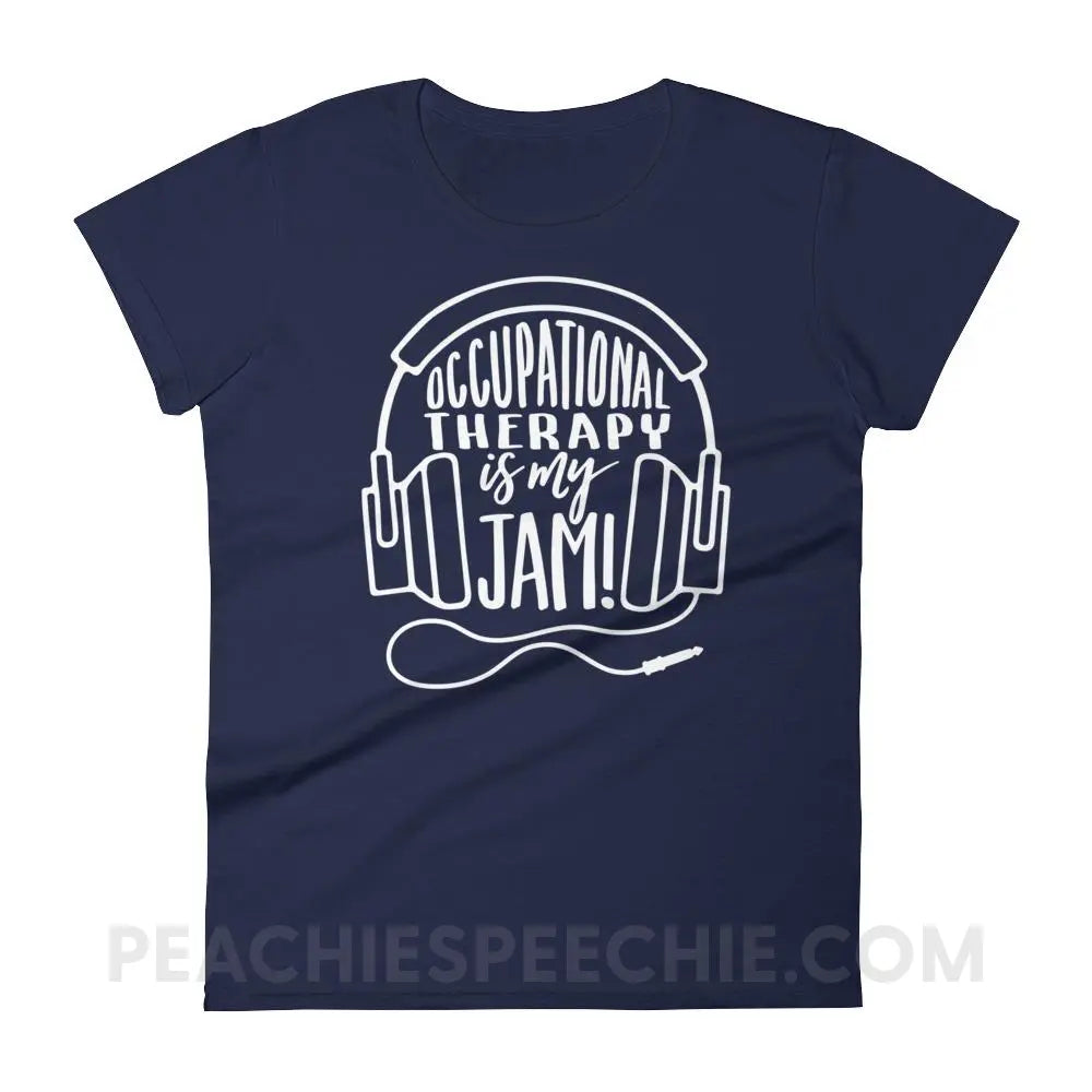 OT Jam Women’s Trendy Tee - Navy / S T-Shirts & Tops peachiespeechie.com