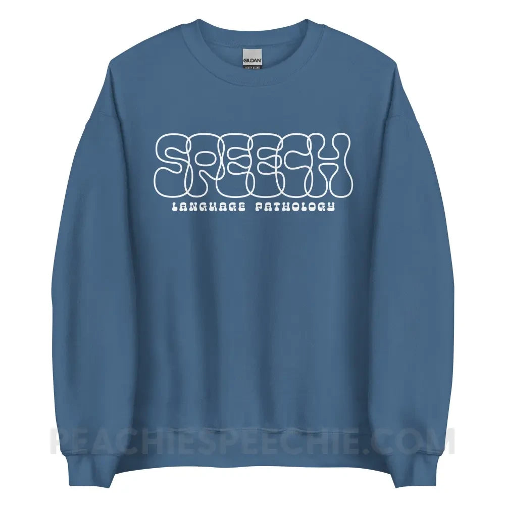 Overlapping Speech Classic Sweatshirt - Indigo Blue / S - peachiespeechie.com