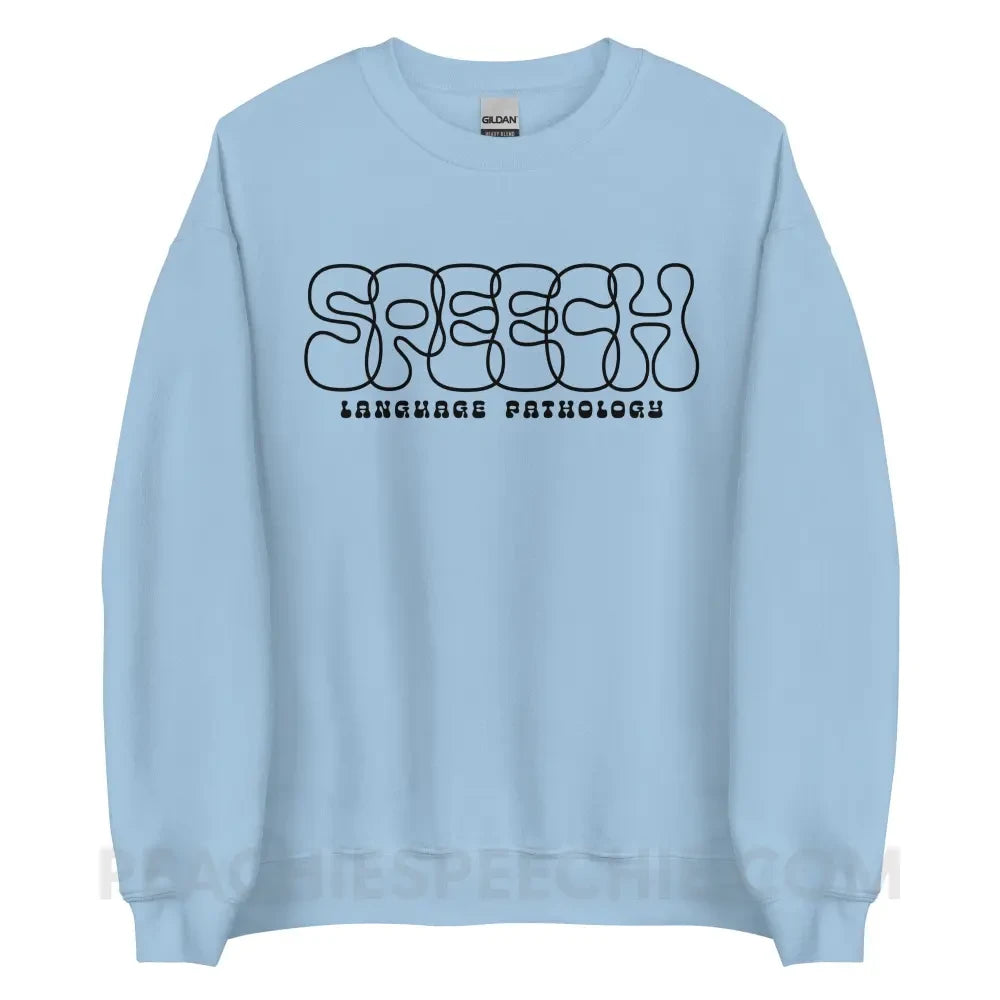 Overlapping Speech Classic Sweatshirt - Light Blue / S - peachiespeechie.com
