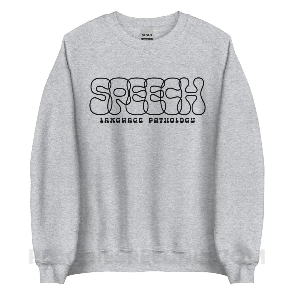 Overlapping Speech Classic Sweatshirt - Sport Grey / S - peachiespeechie.com