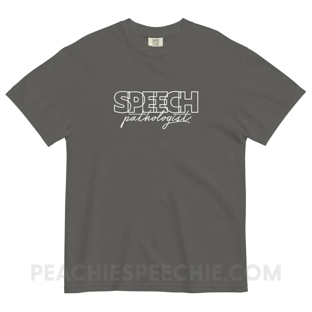 Overlapping Speech Pathologist Comfort Colors Tee - Pepper / S - peachiespeechie.com