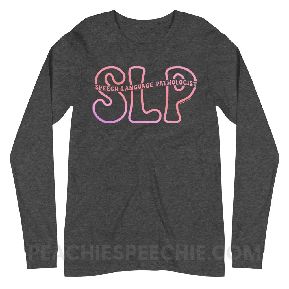 SLP Passthrough Premium Long Sleeve - Dark Grey Heather / XS - peachiespeechie.com