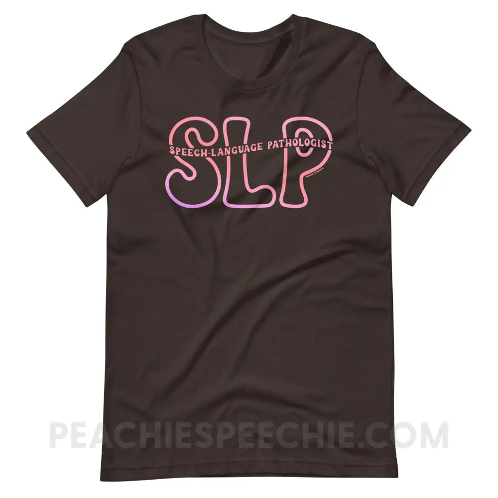 SLP Passthrough Premium Soft Tee - Brown / S - peachiespeechie.com