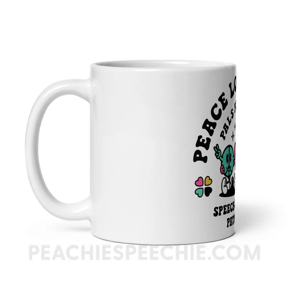 Peace Love Speech Retro Characters Coffee Mug - peachiespeechie.com