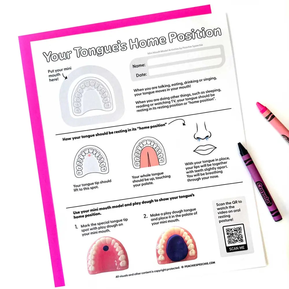 Peachie Speechie Mini Mouth Models + Activities - peachiespeechie.com