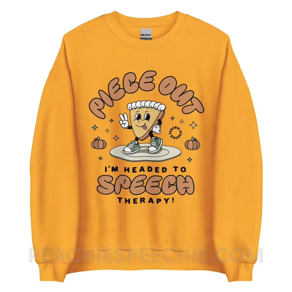 Piece Out Pumpkin Pie Classic Sweatshirt - Gold / S - peachiespeechie.com