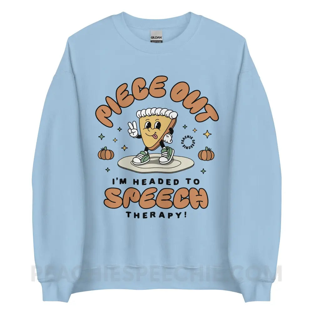 Piece Out Pumpkin Pie Classic Sweatshirt - Light Blue / S - peachiespeechie.com