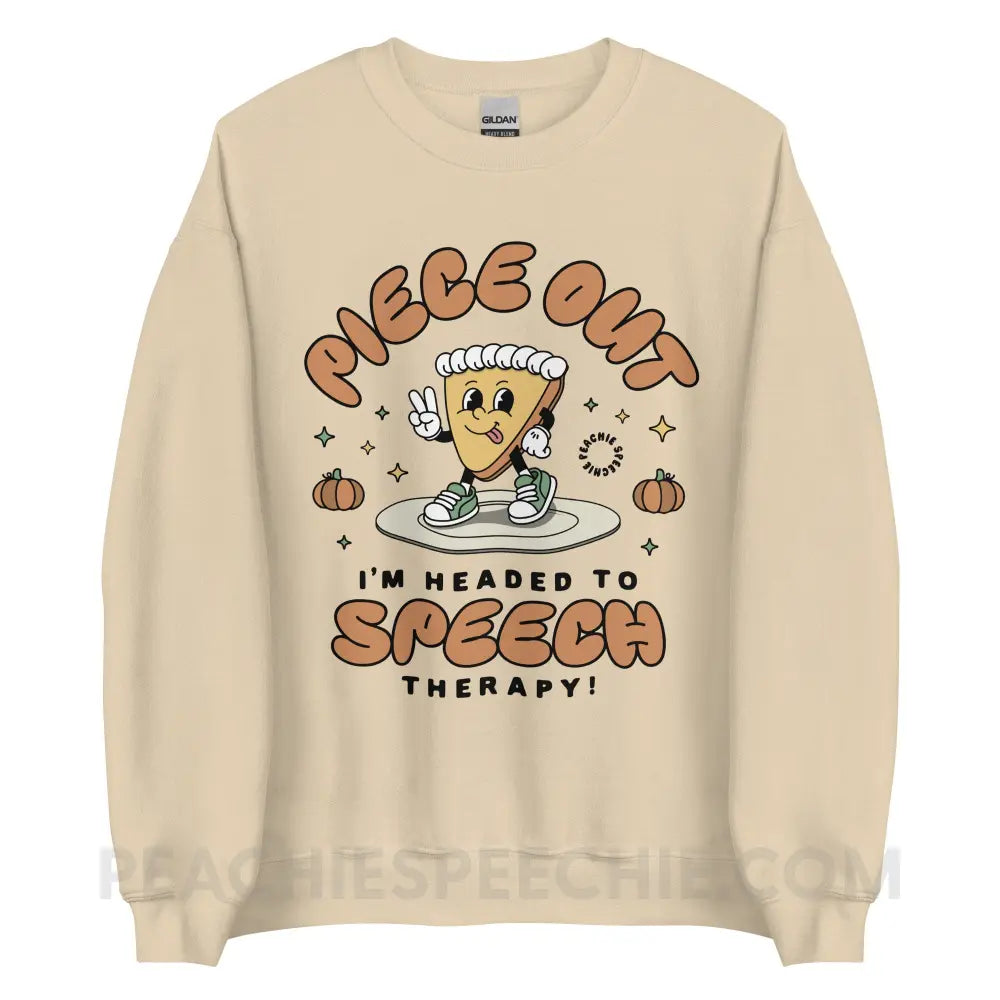 Piece Out Pumpkin Pie Classic Sweatshirt - Sand / S - peachiespeechie.com