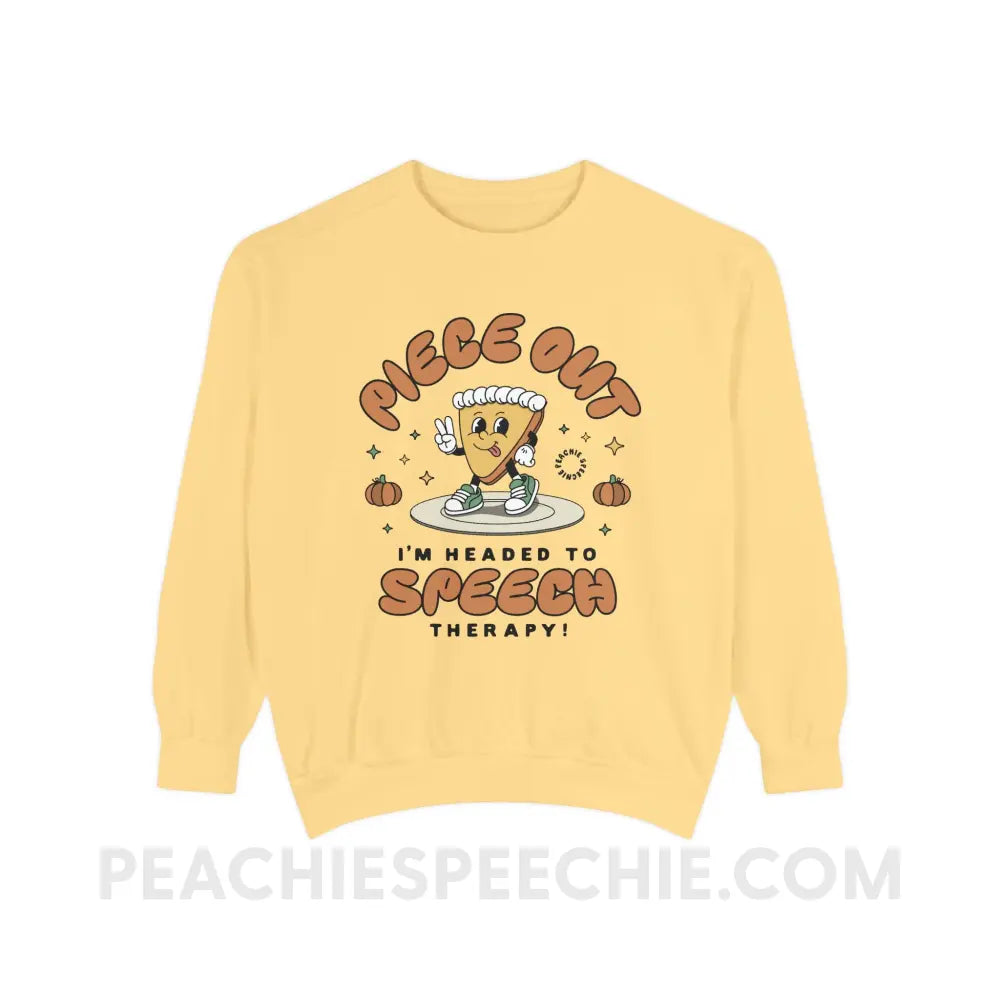 Piece Out Pumpkin Pie Comfort Colors Crewneck - Butter / S - Sweatshirt peachiespeechie.com