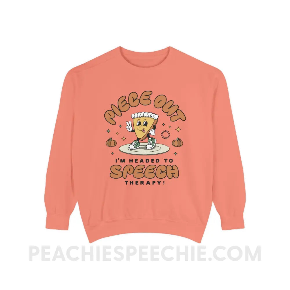 Piece Out Pumpkin Pie Comfort Colors Crewneck - Terracotta / S - Sweatshirt peachiespeechie.com