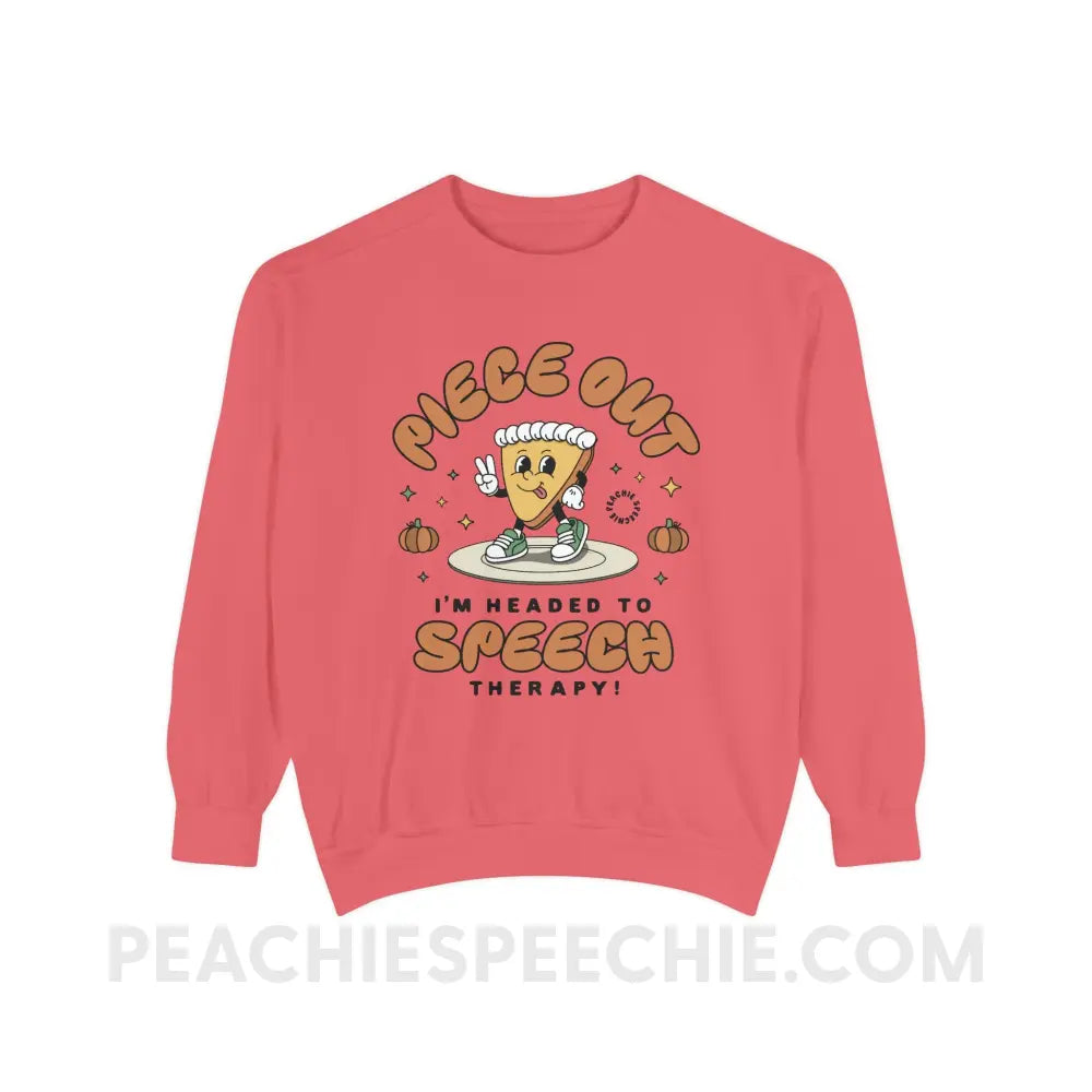 Piece Out Pumpkin Pie Comfort Colors Crewneck - Watermelon / S - Sweatshirt peachiespeechie.com