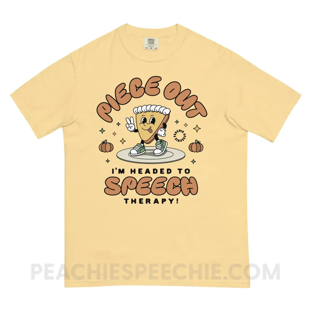 Piece Out Pumpkin Pie Comfort Colors Tee - Butter / S - peachiespeechie.com