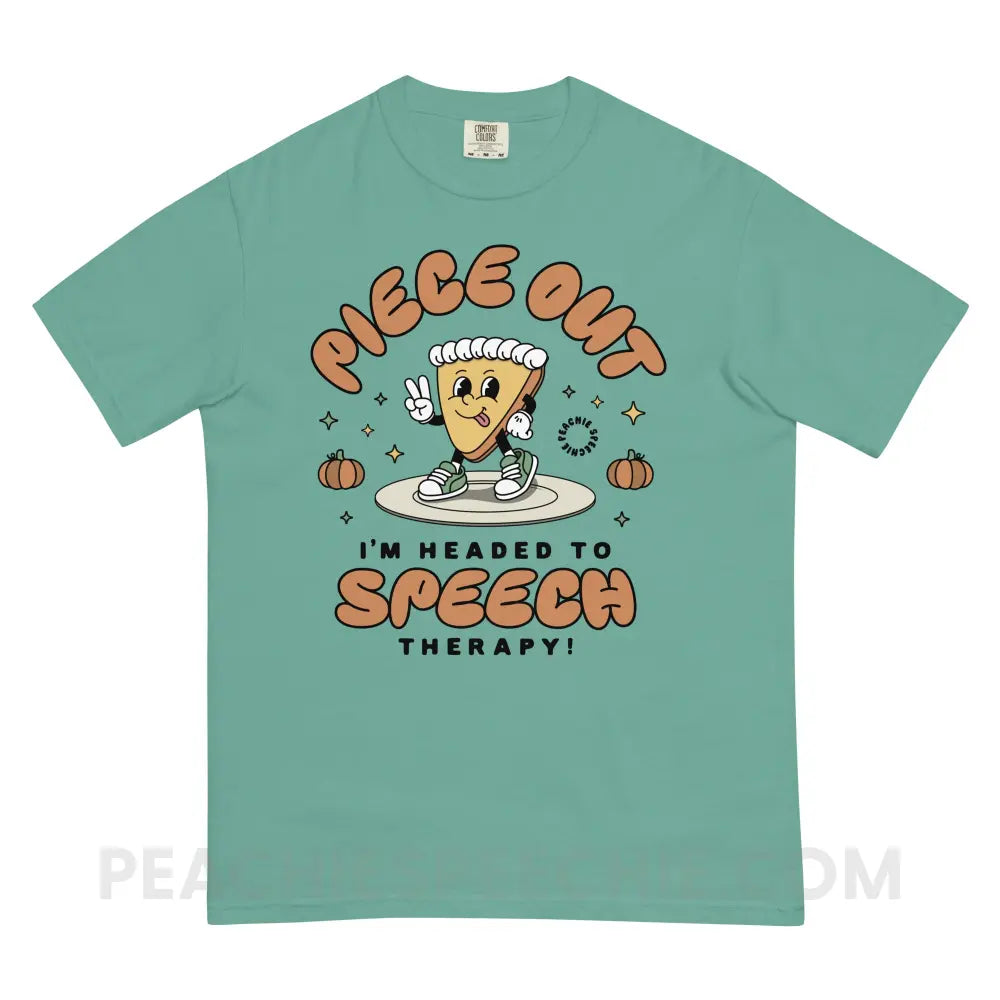 Piece Out Pumpkin Pie Comfort Colors Tee - Seafoam / S - peachiespeechie.com