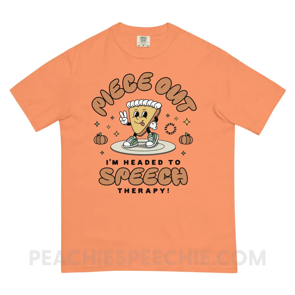 Piece Out Pumpkin Pie Comfort Colors Tee - Terracotta / S - peachiespeechie.com