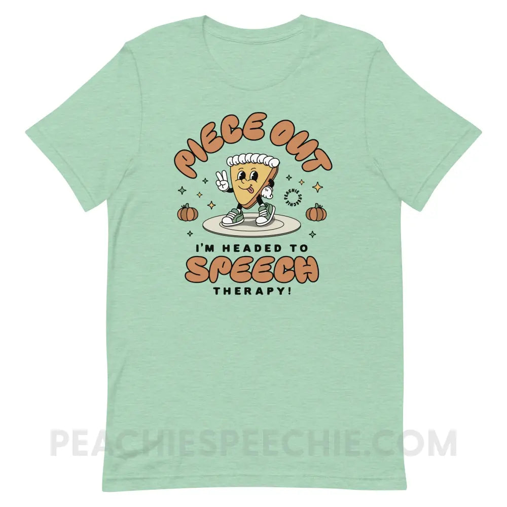 Piece Out Pumpkin Pie Premium Soft Tee - Heather Prism Mint / XS - peachiespeechie.com