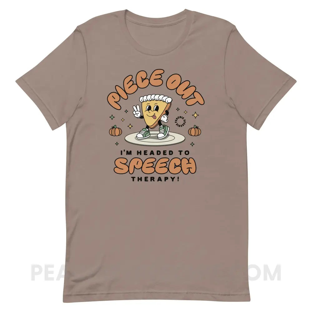 Piece Out Pumpkin Pie Premium Soft Tee - Pebble / XS - peachiespeechie.com