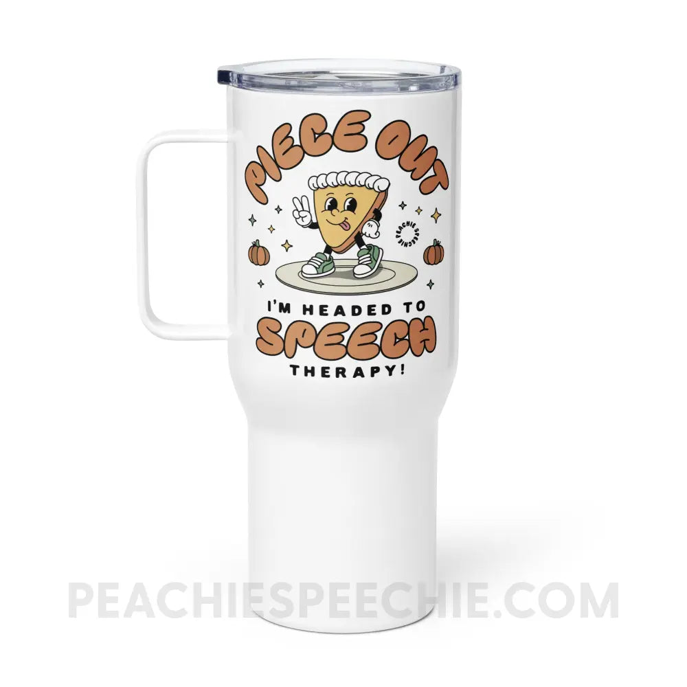 Piece Out Pumpkin Pie Travel Mug - peachiespeechie.com