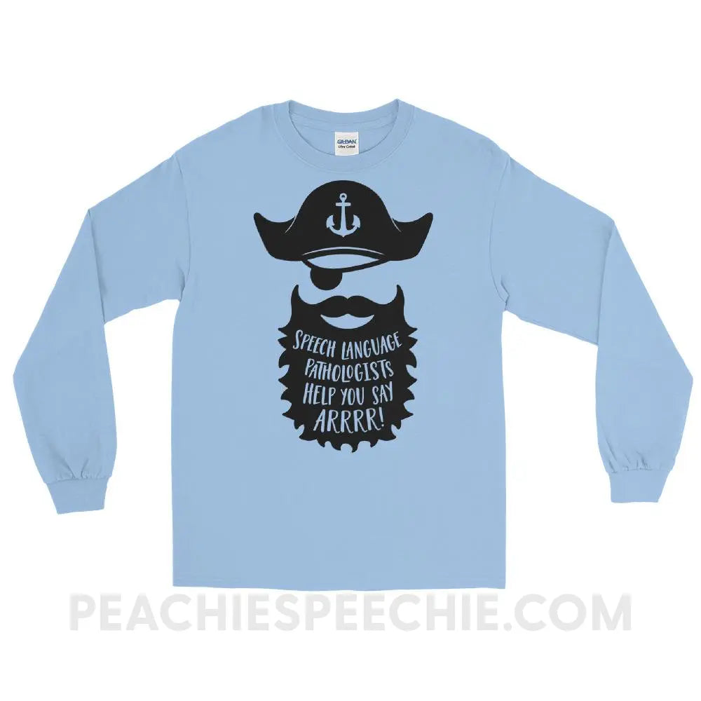 Pirate Long Sleeve Tee - Light Blue / S - T-Shirts & Tops peachiespeechie.com