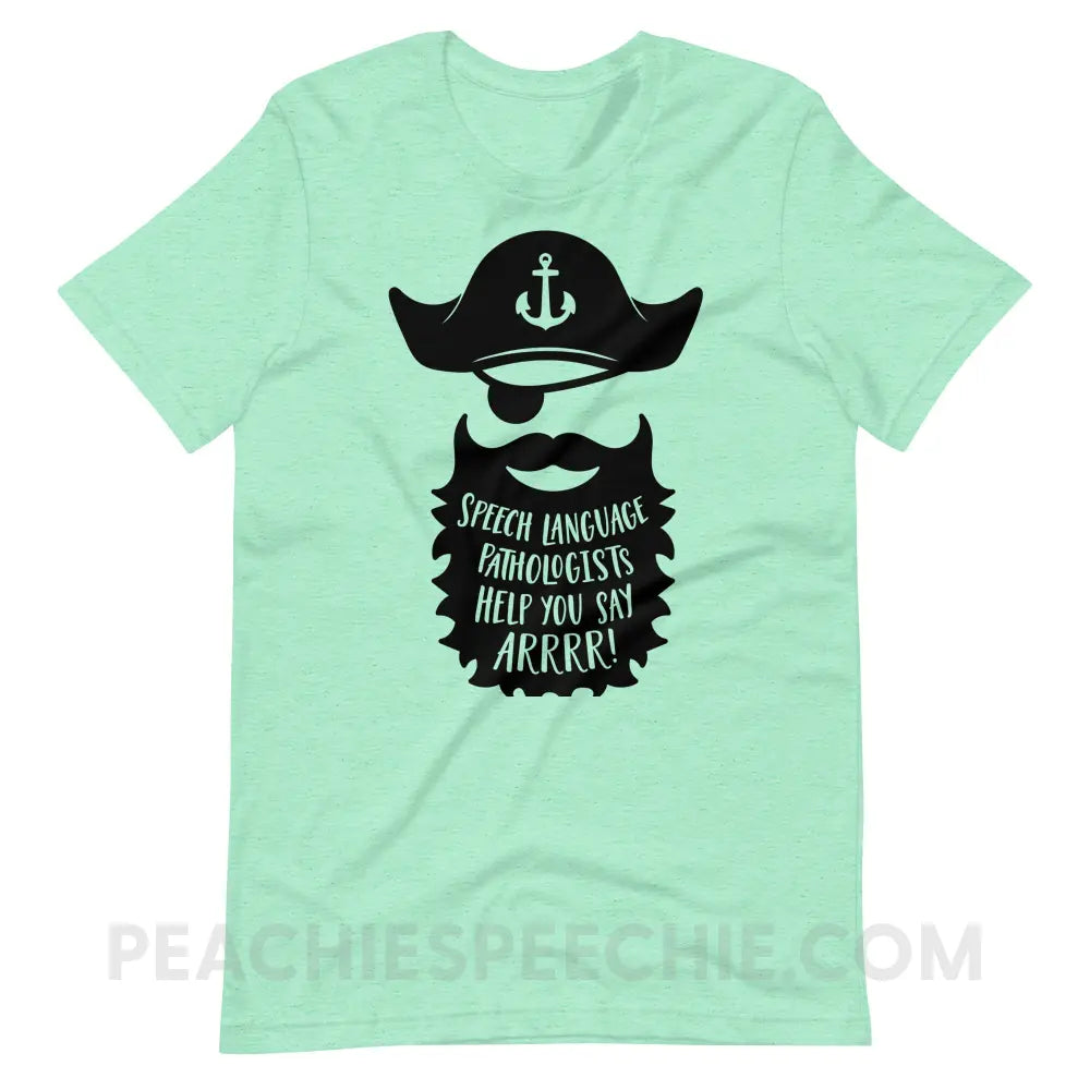 Pirate Premium Soft Tee - Heather Mint / S T - Shirts & Tops peachiespeechie.com