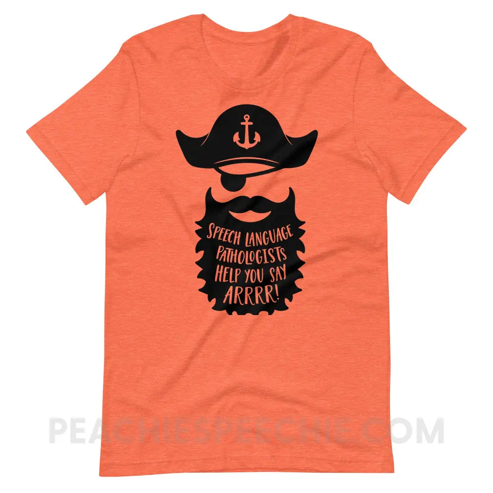 Pirate Premium Soft Tee - Heather Orange / S T - Shirts & Tops peachiespeechie.com