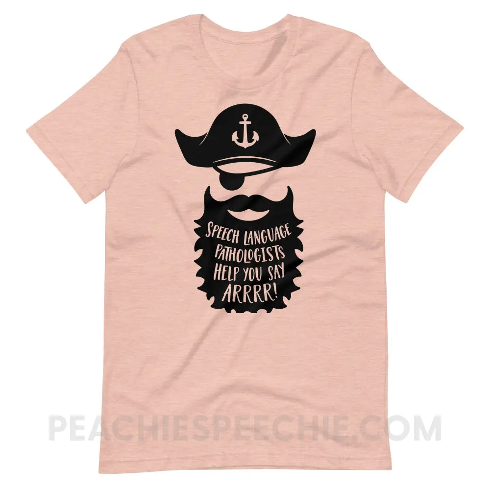 Pirate Premium Soft Tee - Heather Prism Peach / XS T - Shirts & Tops peachiespeechie.com