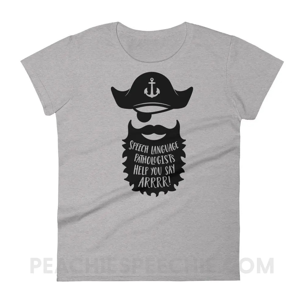 Pirate Women’s Trendy Tee - Heather Grey / S T-Shirts & Tops peachiespeechie.com
