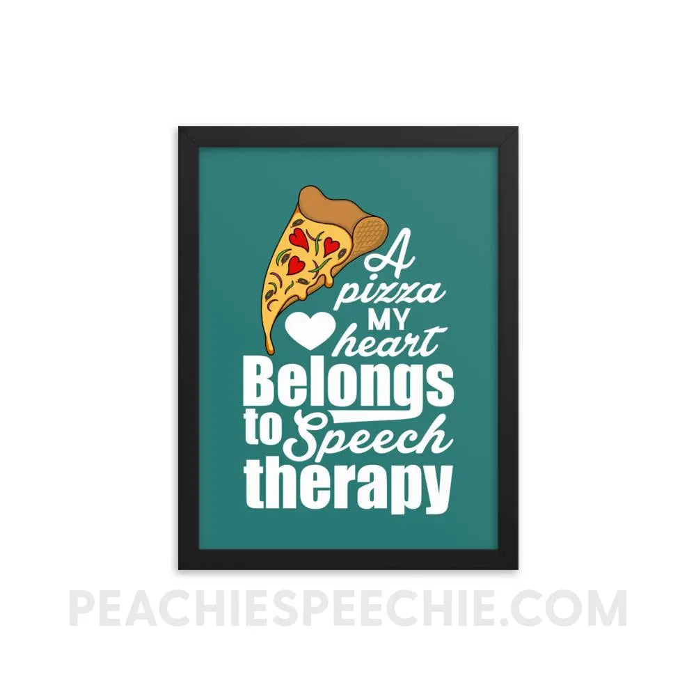 Pizza my Heart Framed Poster - 12×16 - Posters peachiespeechie.com