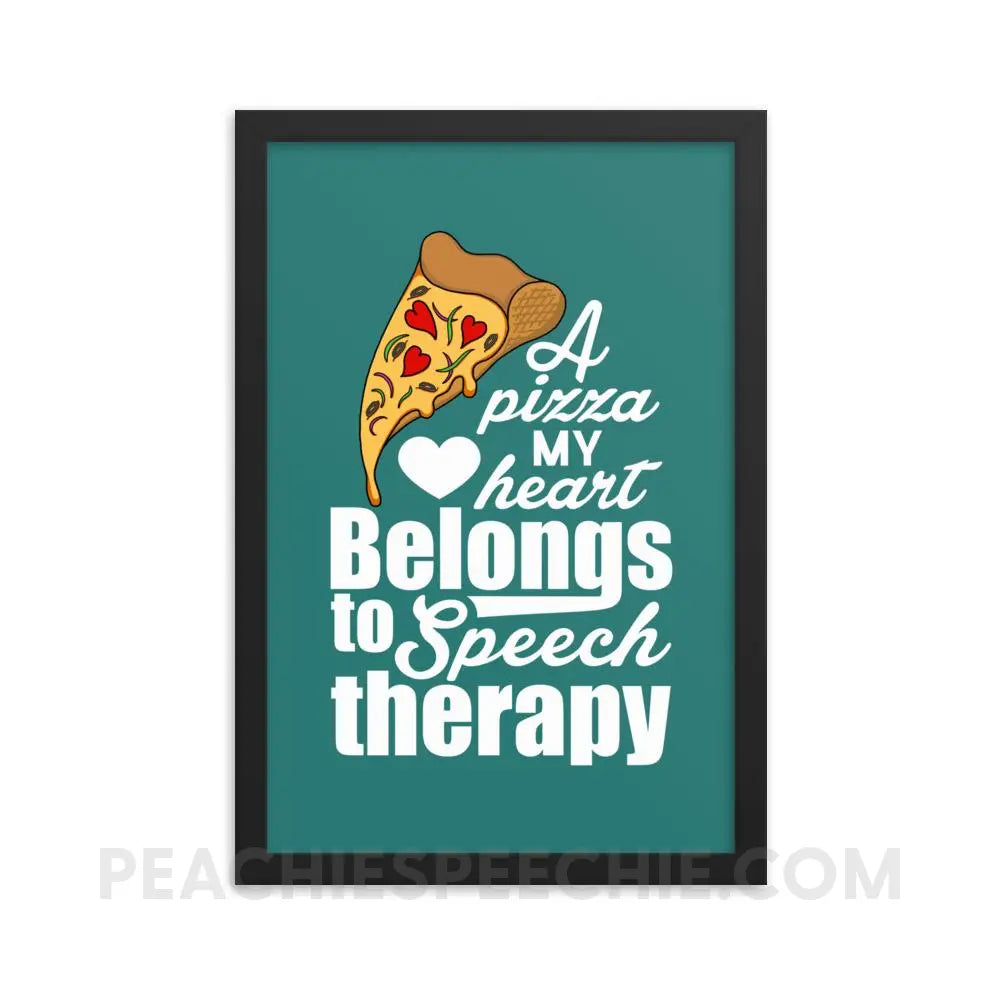 Pizza my Heart Framed Poster - 12×18 - Posters peachiespeechie.com