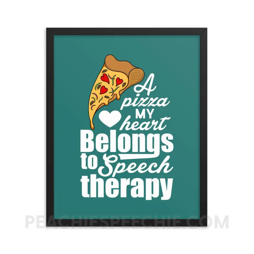 Pizza my Heart Framed Poster - 16×20 - Posters peachiespeechie.com