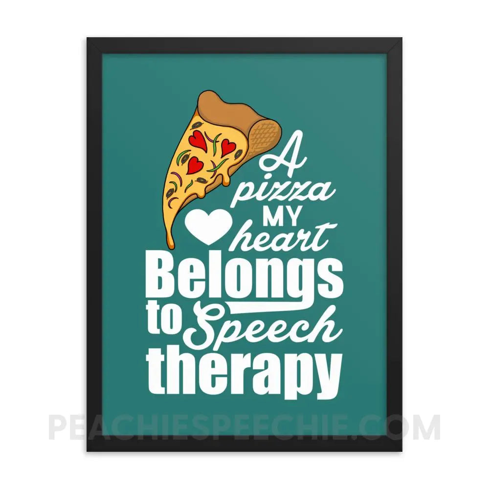 Pizza my Heart Framed Poster - 18×24 - Posters peachiespeechie.com