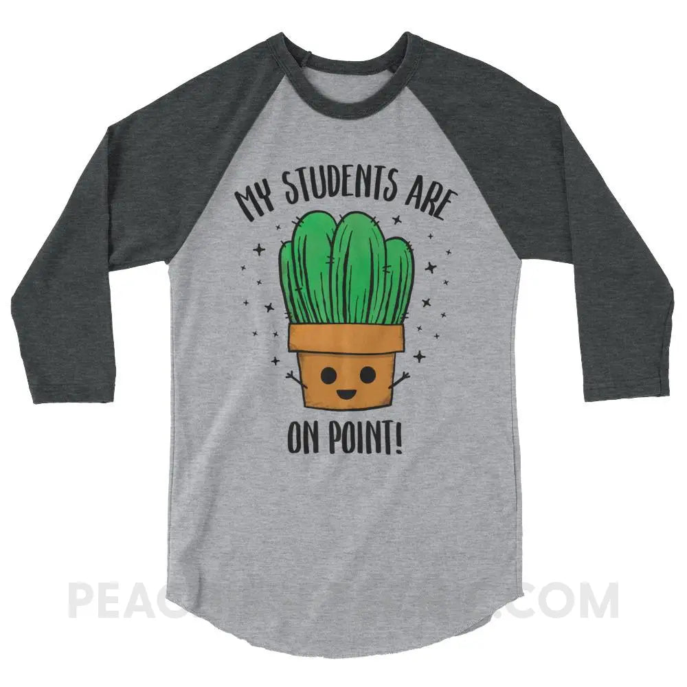 On Point Baseball Tee - Heather Grey/Heather Charcoal / XS T-Shirts & Tops peachiespeechie.com
