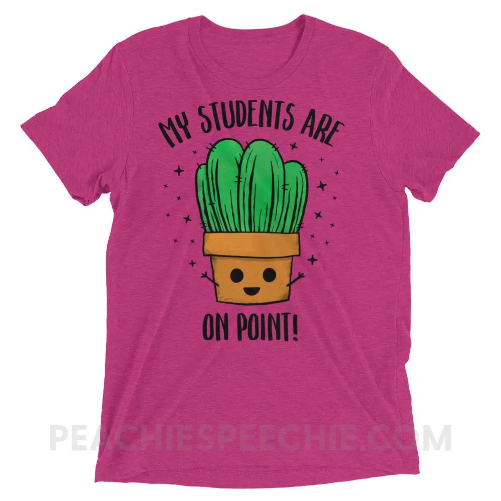 On Point Tri-Blend Tee - Berry Triblend / XS - T-Shirts & Tops peachiespeechie.com