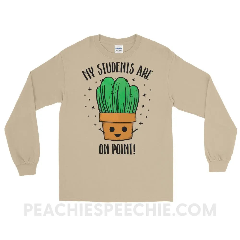 On Point Long Sleeve Tee - Sand / S - T-Shirts & Tops peachiespeechie.com