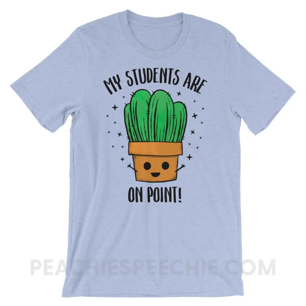 On Point Premium Soft Tee - Heather Blue / S - T-Shirts & Tops peachiespeechie.com