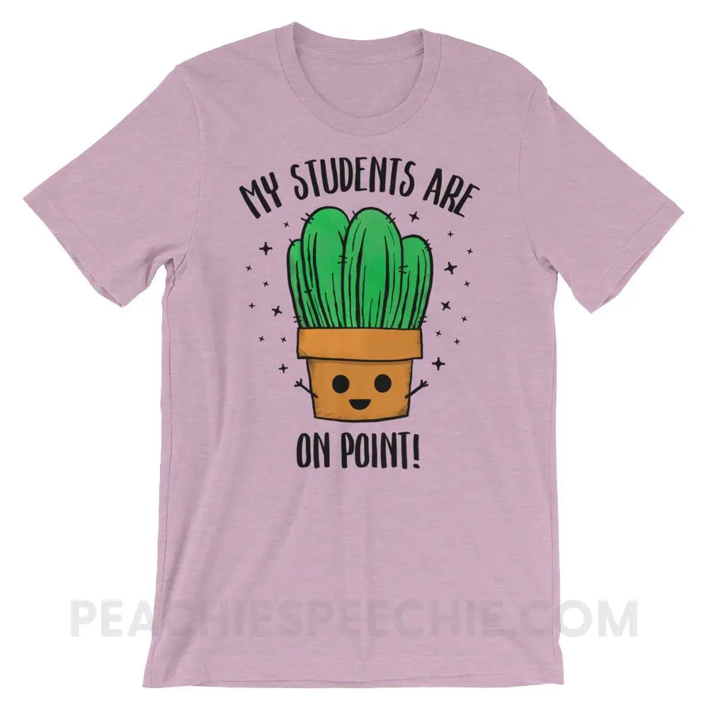 On Point Premium Soft Tee - Heather Prism Lilac / XS - T-Shirts & Tops peachiespeechie.com