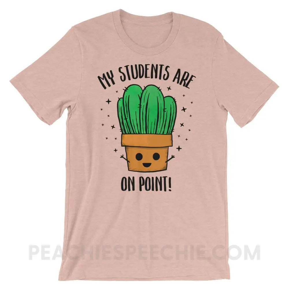 On Point Premium Soft Tee - Heather Prism Peach / XS - T-Shirts & Tops peachiespeechie.com