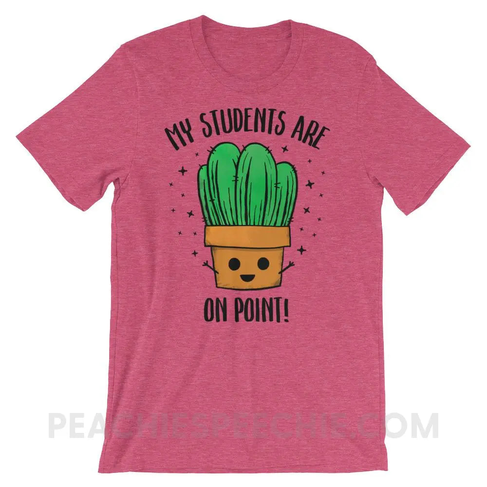 On Point Premium Soft Tee - Heather Raspberry / S - T-Shirts & Tops peachiespeechie.com