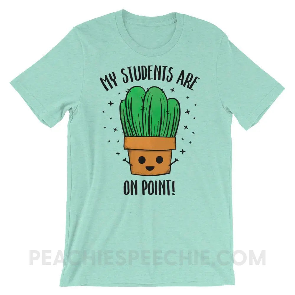 On Point Premium Soft Tee - Heather Mint / S - T-Shirts & Tops peachiespeechie.com