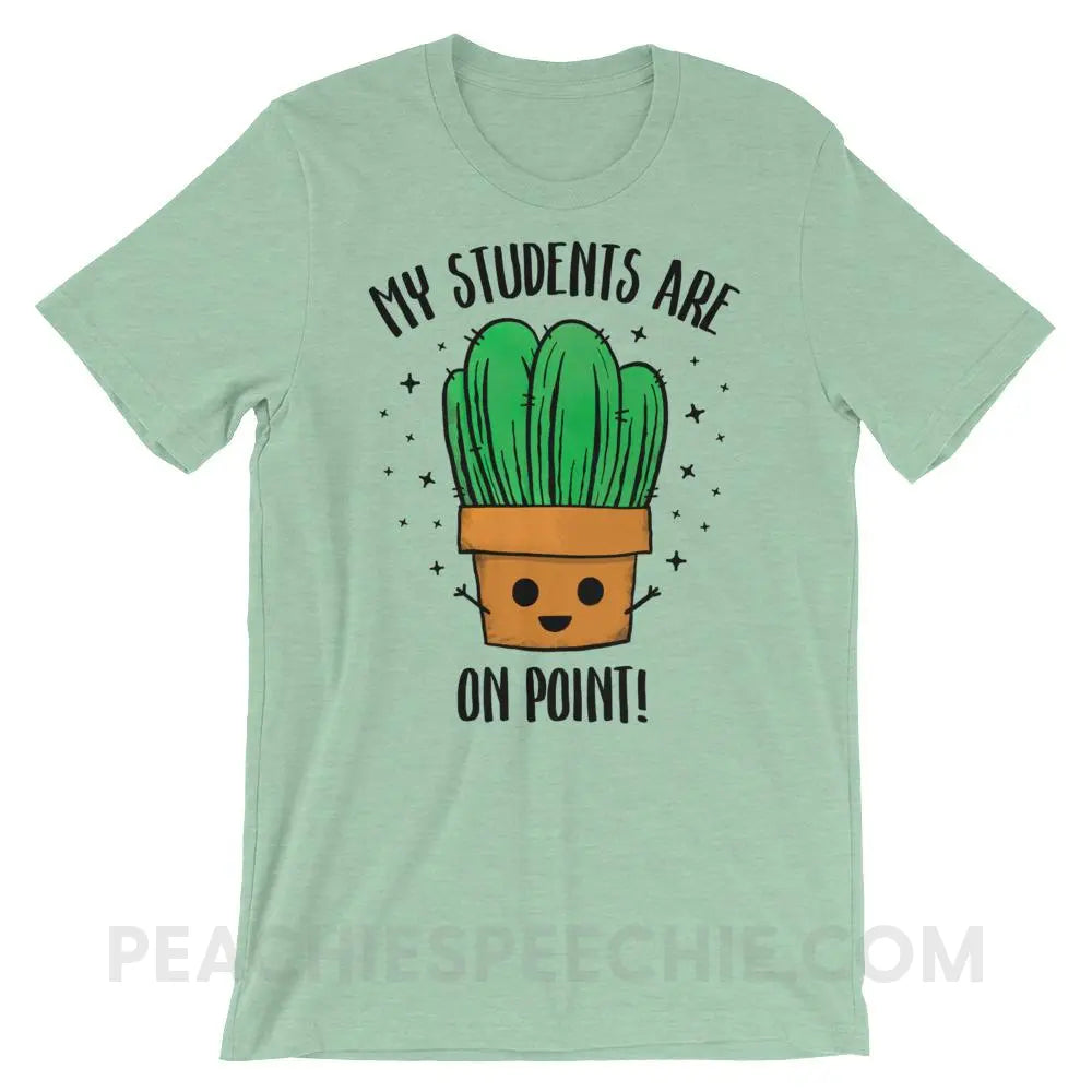 On Point Premium Soft Tee - Heather Prism Mint / XS - T-Shirts & Tops peachiespeechie.com