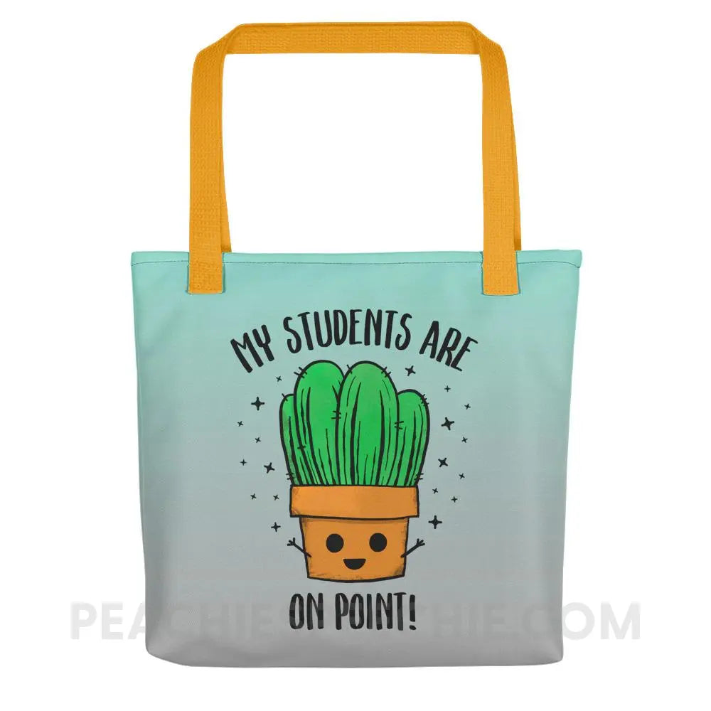 On Point Tote Bag - Yellow - Bags peachiespeechie.com