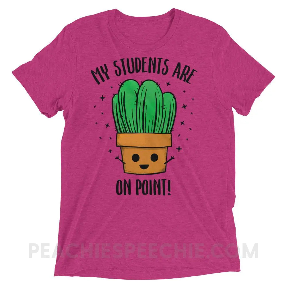 On Point Tri-Blend Tee - Berry Triblend / XS - T-Shirts & Tops peachiespeechie.com