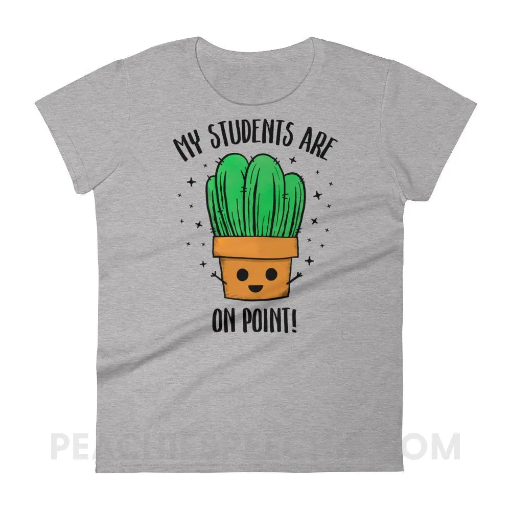 On Point Women’s Trendy Tee - Heather Grey / S - T-Shirts & Tops peachiespeechie.com