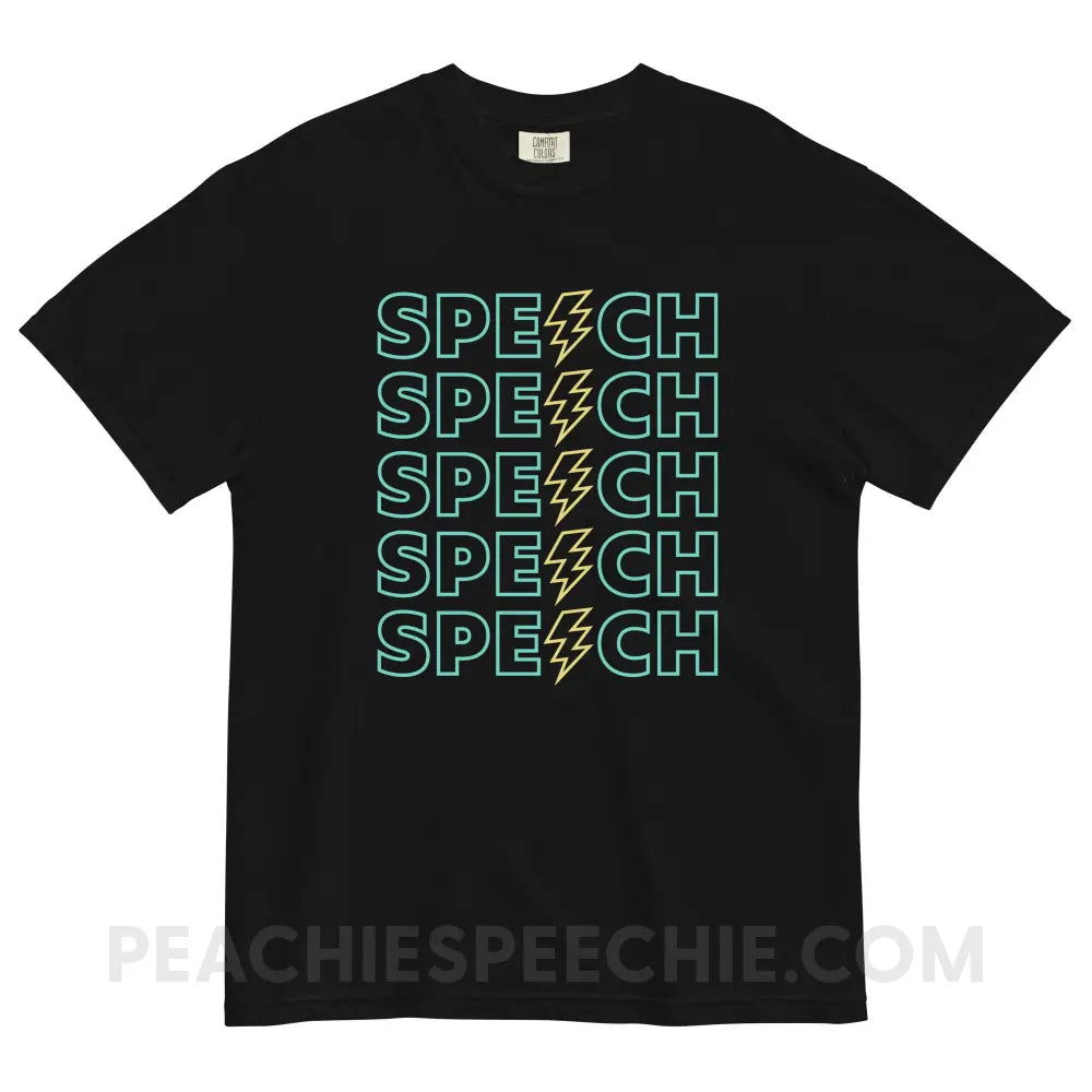 Power of Speech Comfort Colors Tee - Black / S - peachiespeechie.com