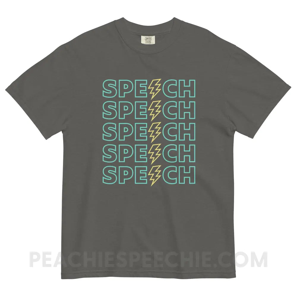 Power of Speech Comfort Colors Tee - Pepper / S - peachiespeechie.com