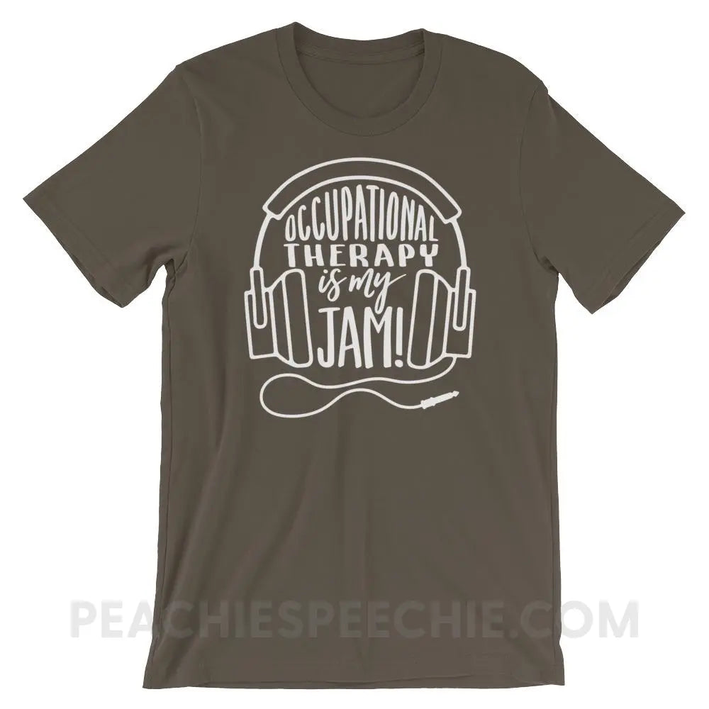 OT Jam Premium Soft Tee - Army / S - T-Shirts & Tops peachiespeechie.com
