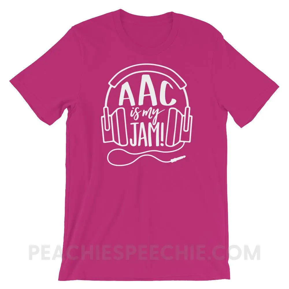 AAC Is My Jam Premium Soft Tee - Berry / S - T-Shirts & Tops peachiespeechie.com