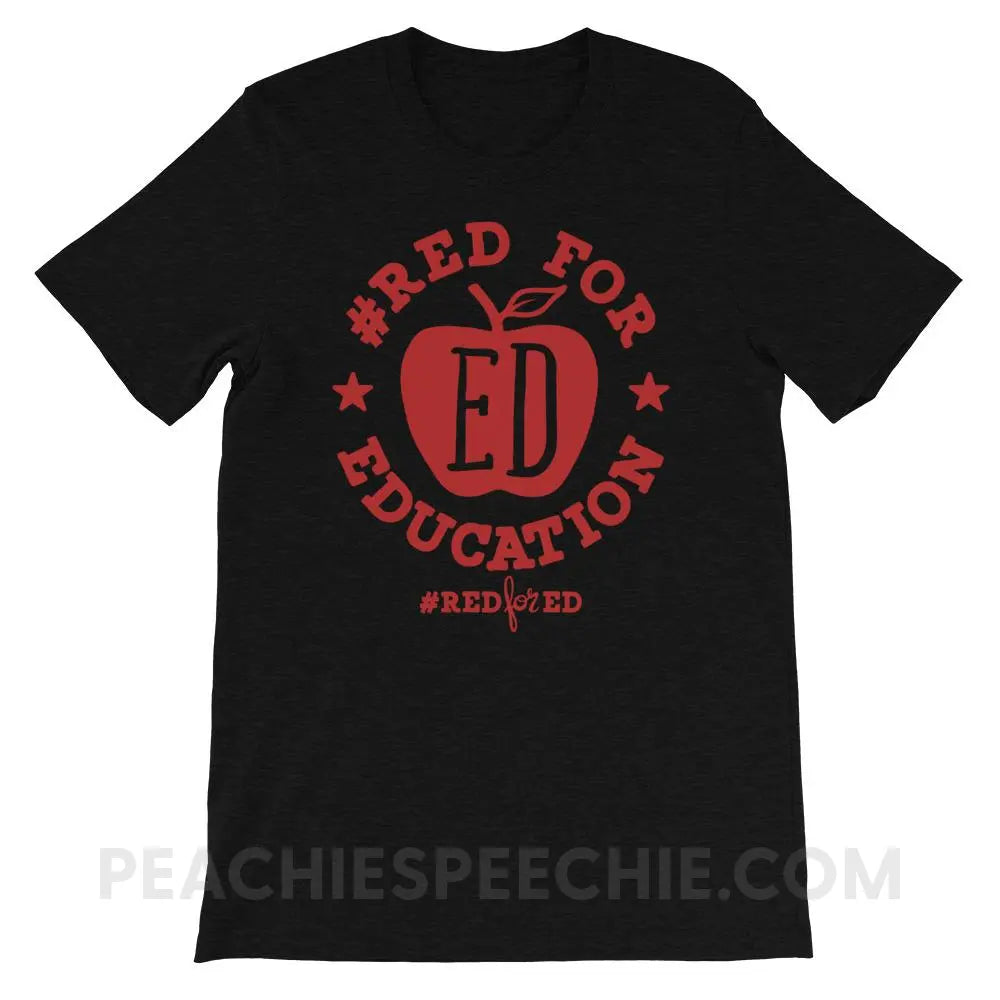 Red for Ed Premium Soft Tee - Black Heather / XS - T-Shirts & Tops peachiespeechie.com